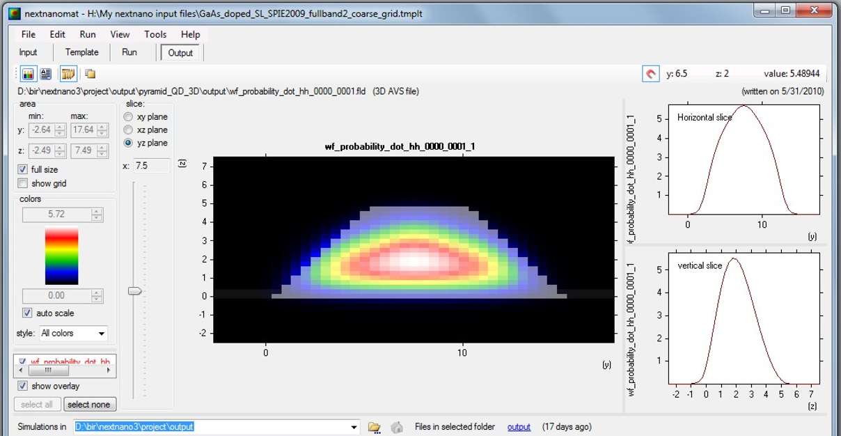 nextnanomat screenshot Quantum dot